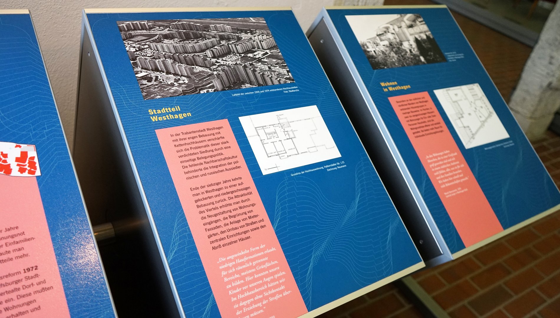 Die Ausstellung beleuchtet auch die Entwicklung der einzelnen Stadtteile. 