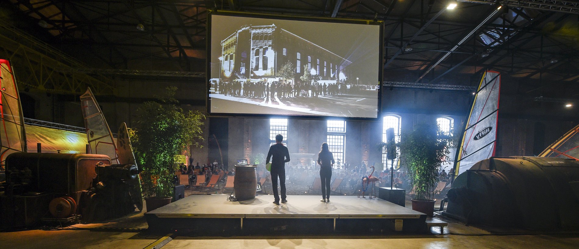 Bild einer Bühnensituation in der Gebläsehalle 