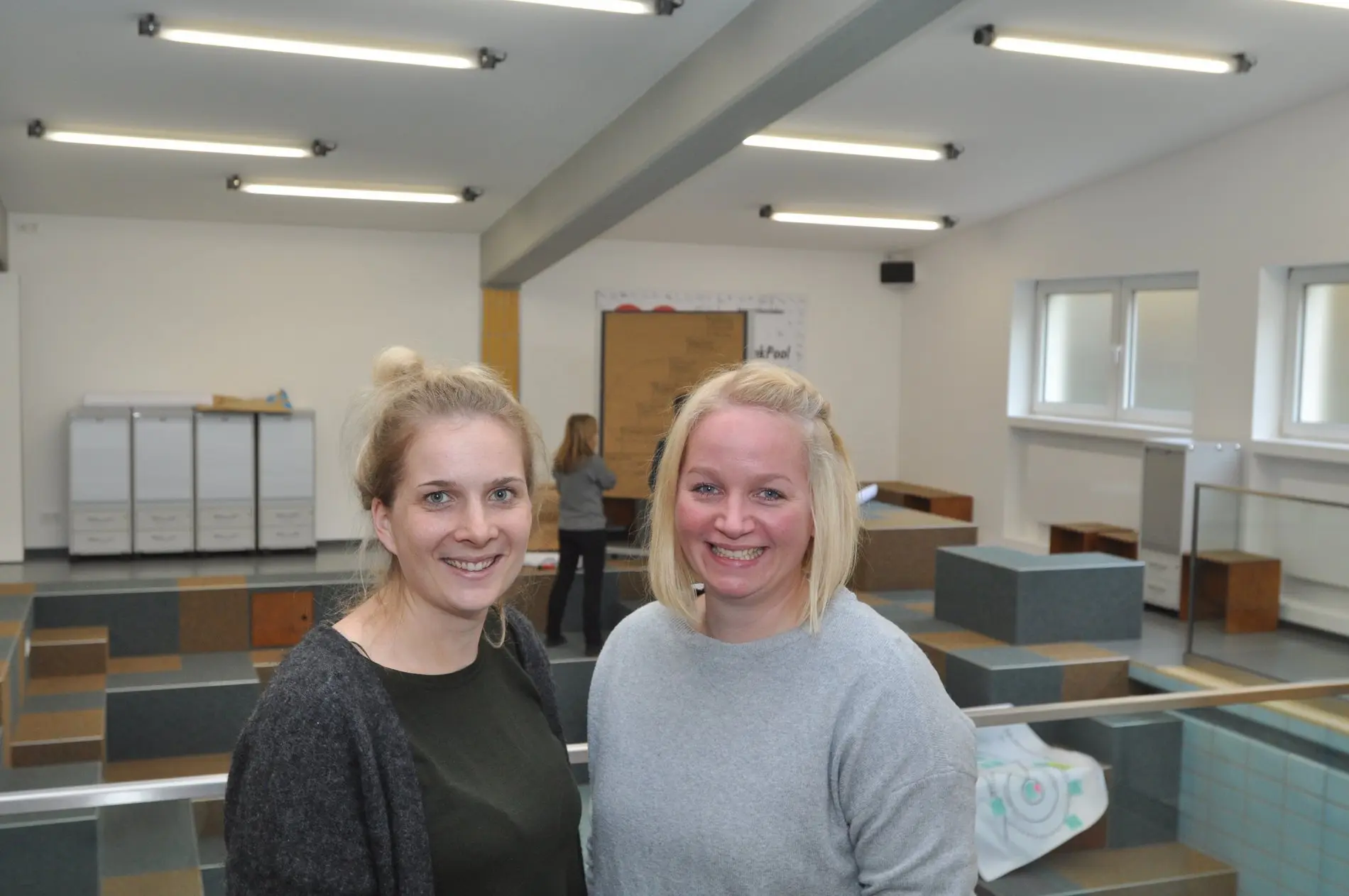 Ihre Idee der Flexbetreuung entwickeln Sabrina Podyma (links) und Nina Schultz