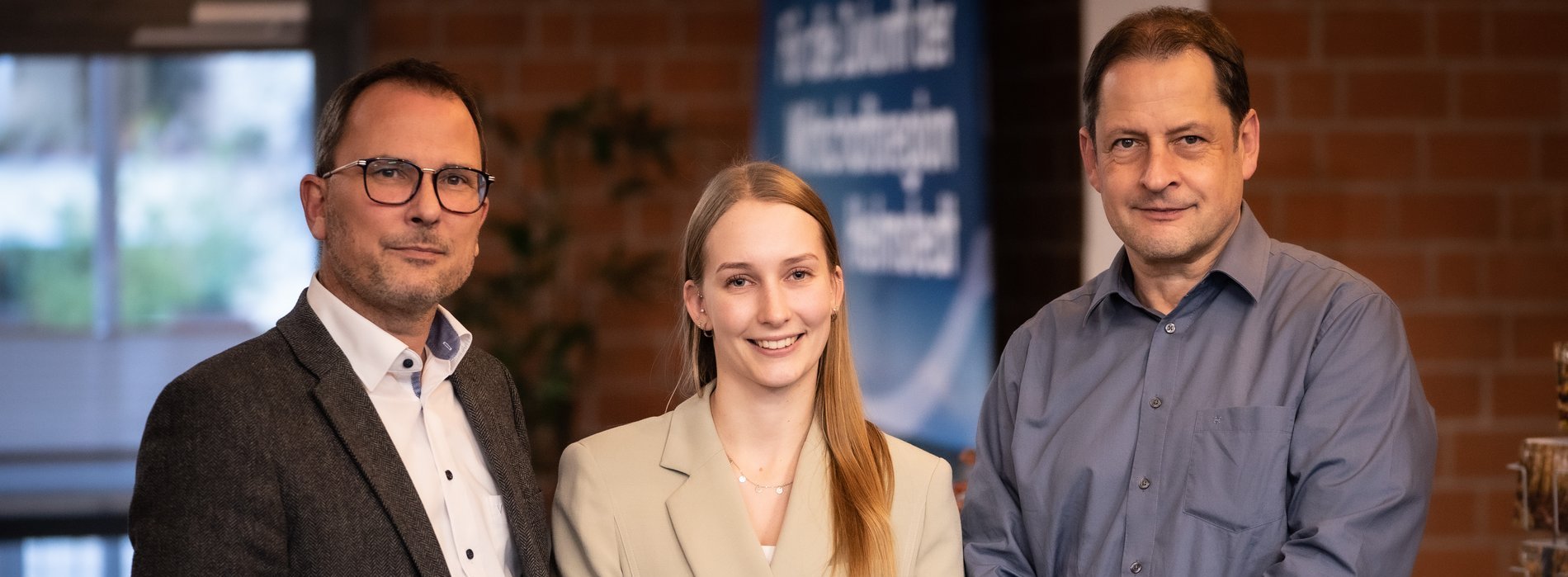 Geschäftsführer Thomas Klein, Projektmanagerin Cassina Mönch und Jens Andersson (v. l. n. r.) aus der Strukturentwicklung.