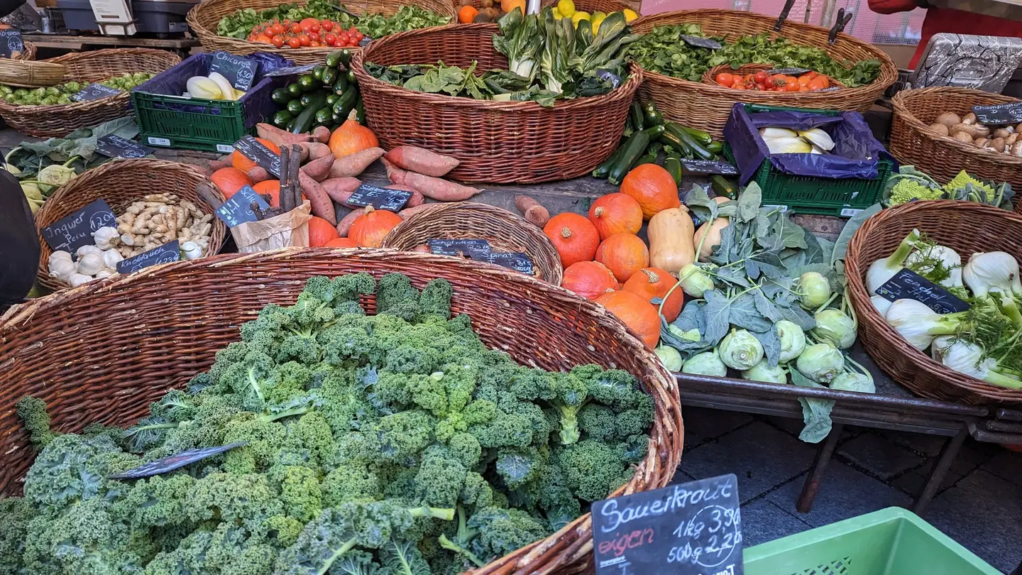 Gemüse, Wochenmarkt
