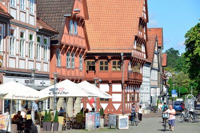 Man blickt auf die Gifhorner Altstadt