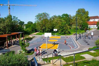 Der neu eröffnete Sportplatz im Nordpark.