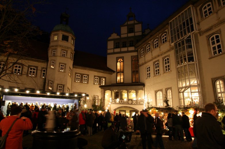 Der Gifhorner Schlossmarkt hat eine herrliche Kulisse.