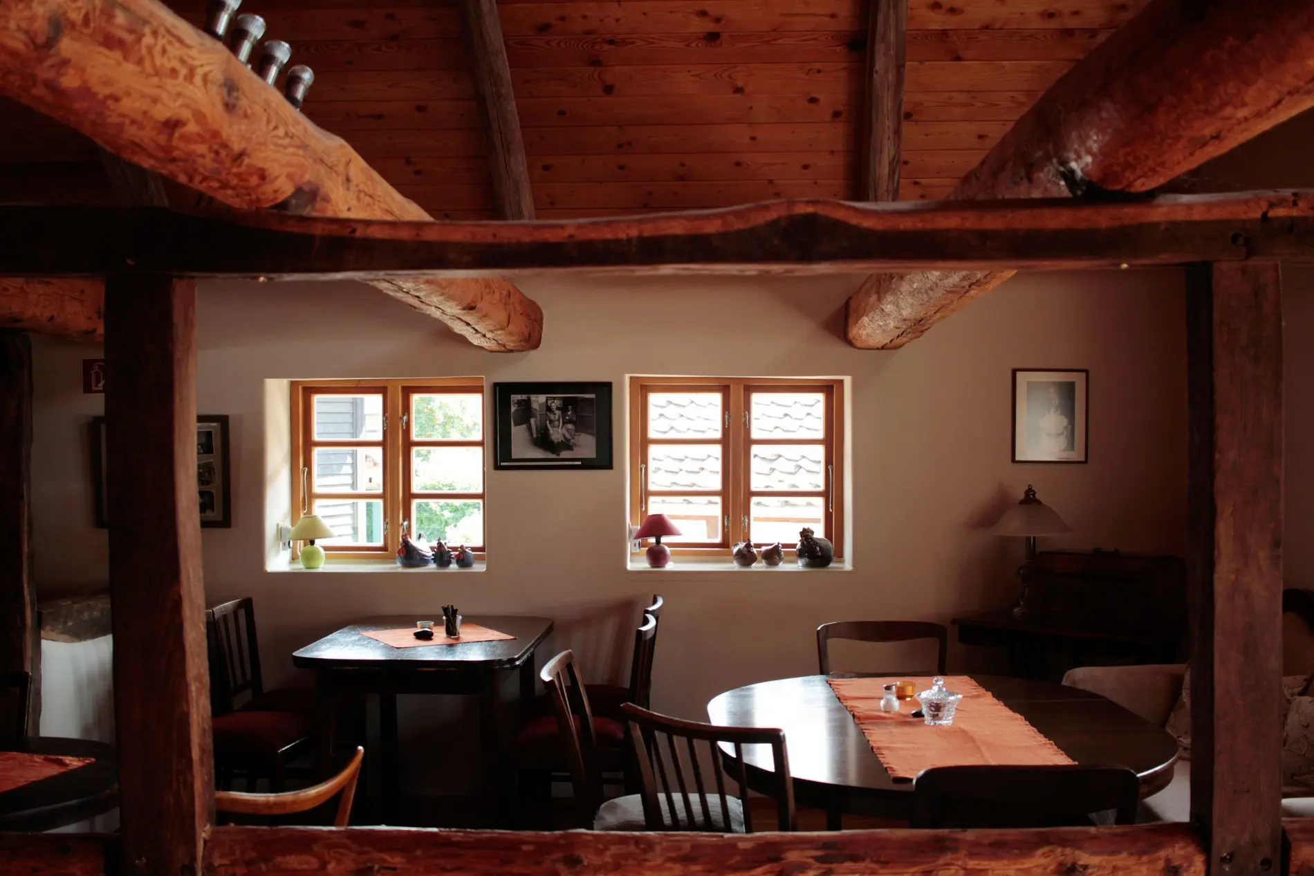 Die Fachwerkräume des Dorfcafés Alt Bleckenstedt.