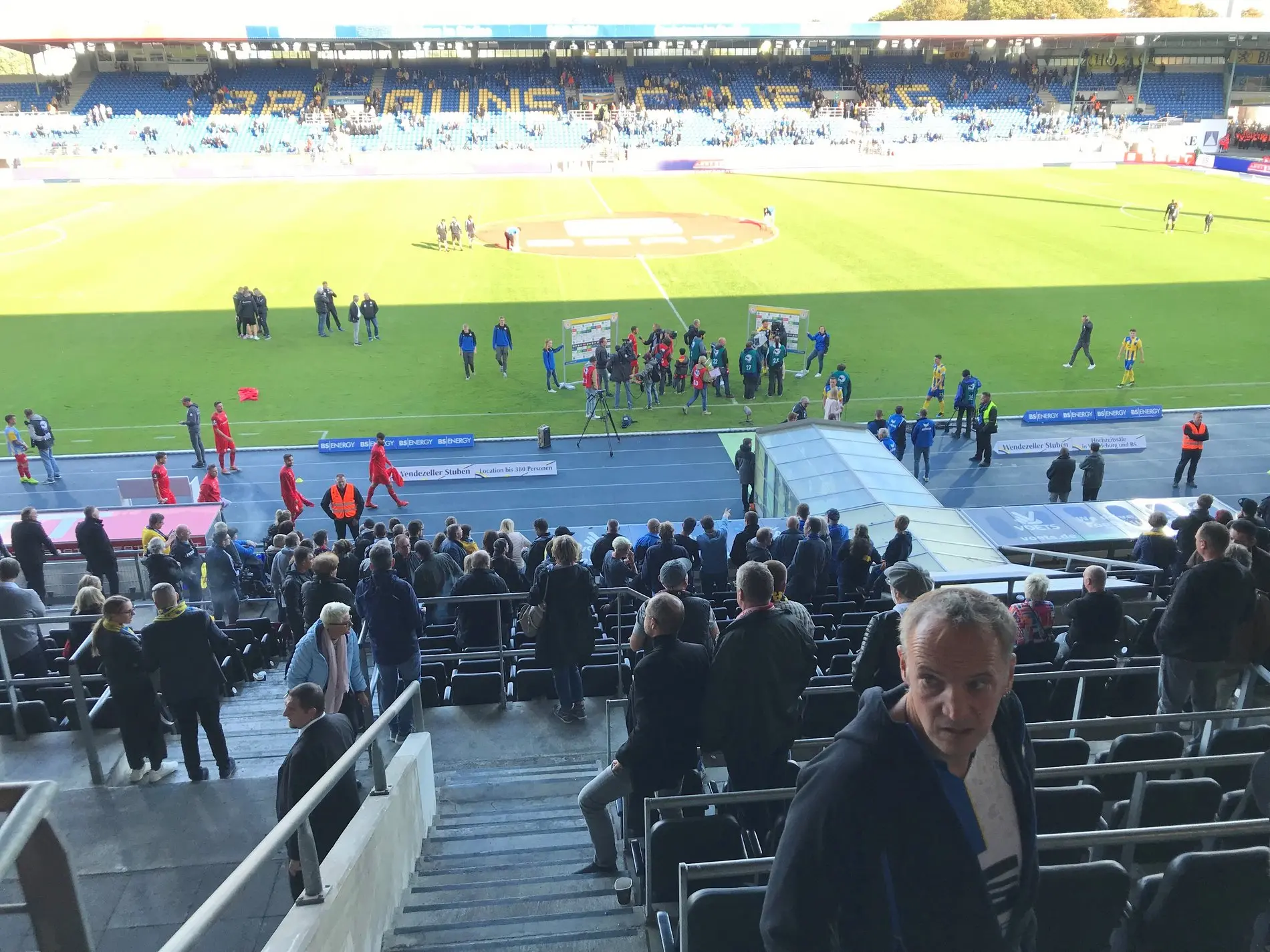 Blick ins Stadion nach dem Spiel Eintracht Braunschweig vs. Hallescher FC
