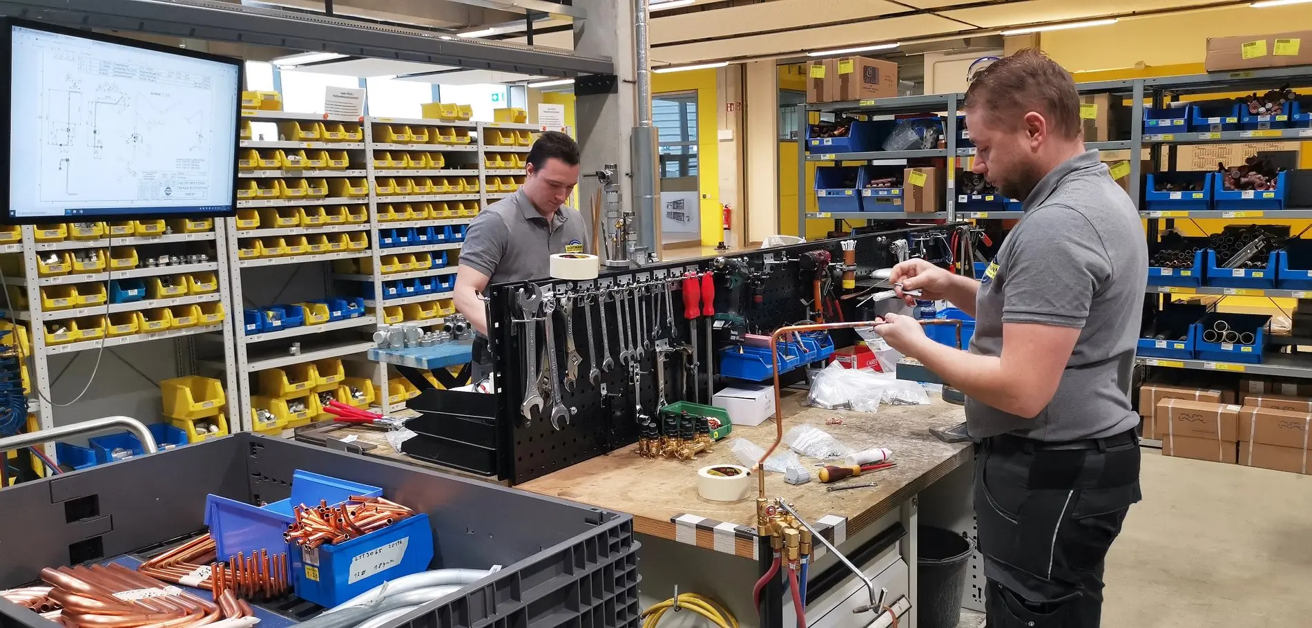 In dieser Werkstatt bei Hoffmann Lengede werden Komponenten vorgefertigt. 