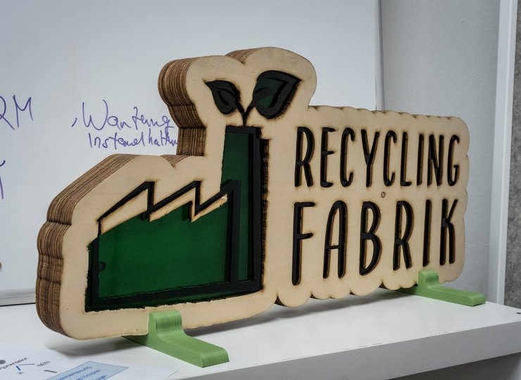 Das Logo der Recycling Fabrik.