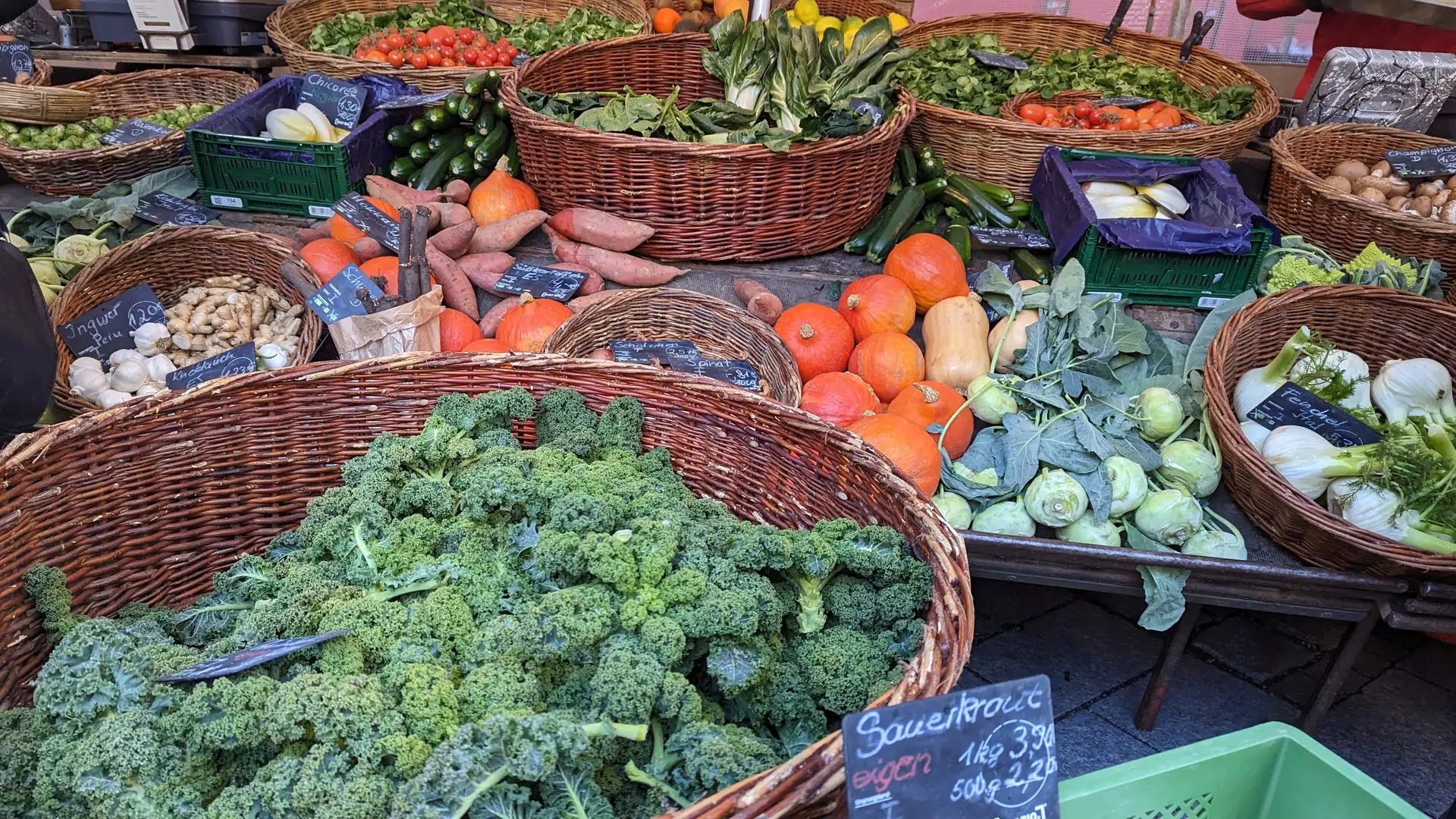 Gemüse, Wochenmarkt