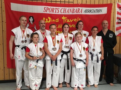 Erfolgreiche Chanbara-Kampfsportler des SV Roklum/Yong Vereins Wolfenbüttel.
