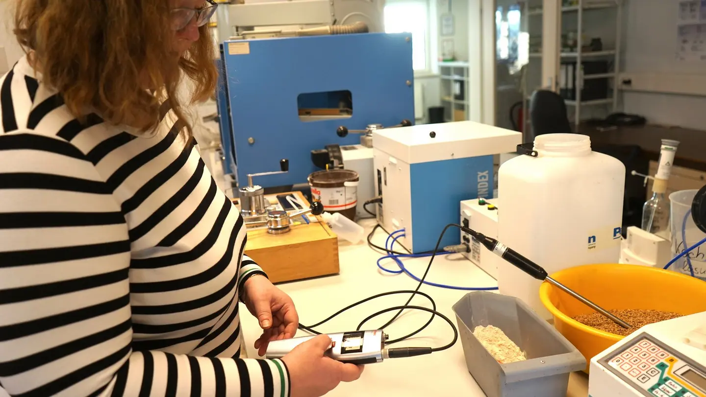 Selbst entwickeltes Messgerät zur Bestimmung des mikrobakteriologischen Zustands des Getreides