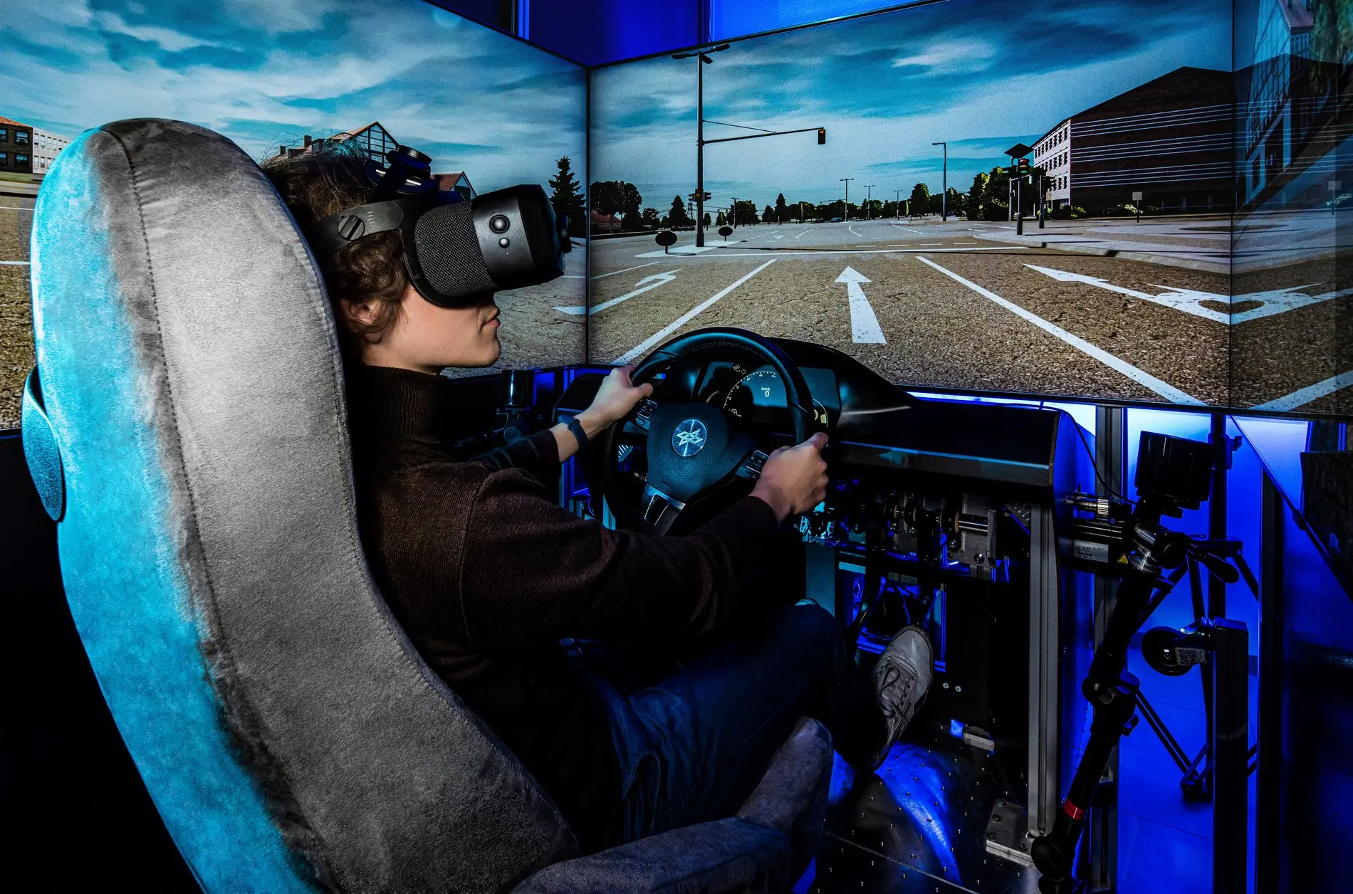 Der Autosimulator beim DLR.
