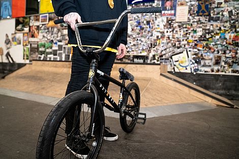 Kein normales Rad: Das BMX-Bike von Evan Brandes.