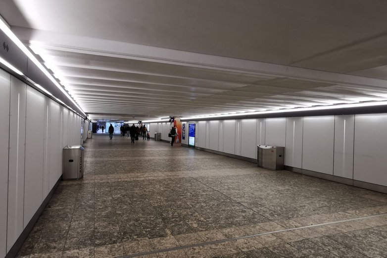 Die Unterführung ist nach der Umgestaltung hell und freundlich. 