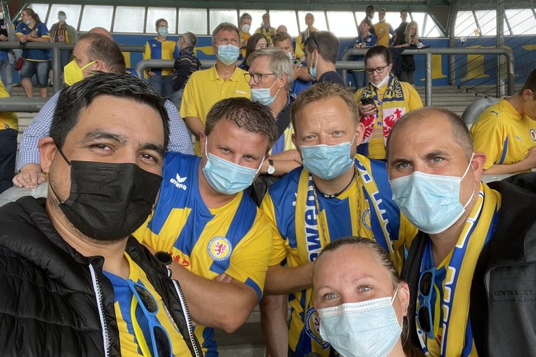 Eintracht-Fans von Maltes Fanclub.