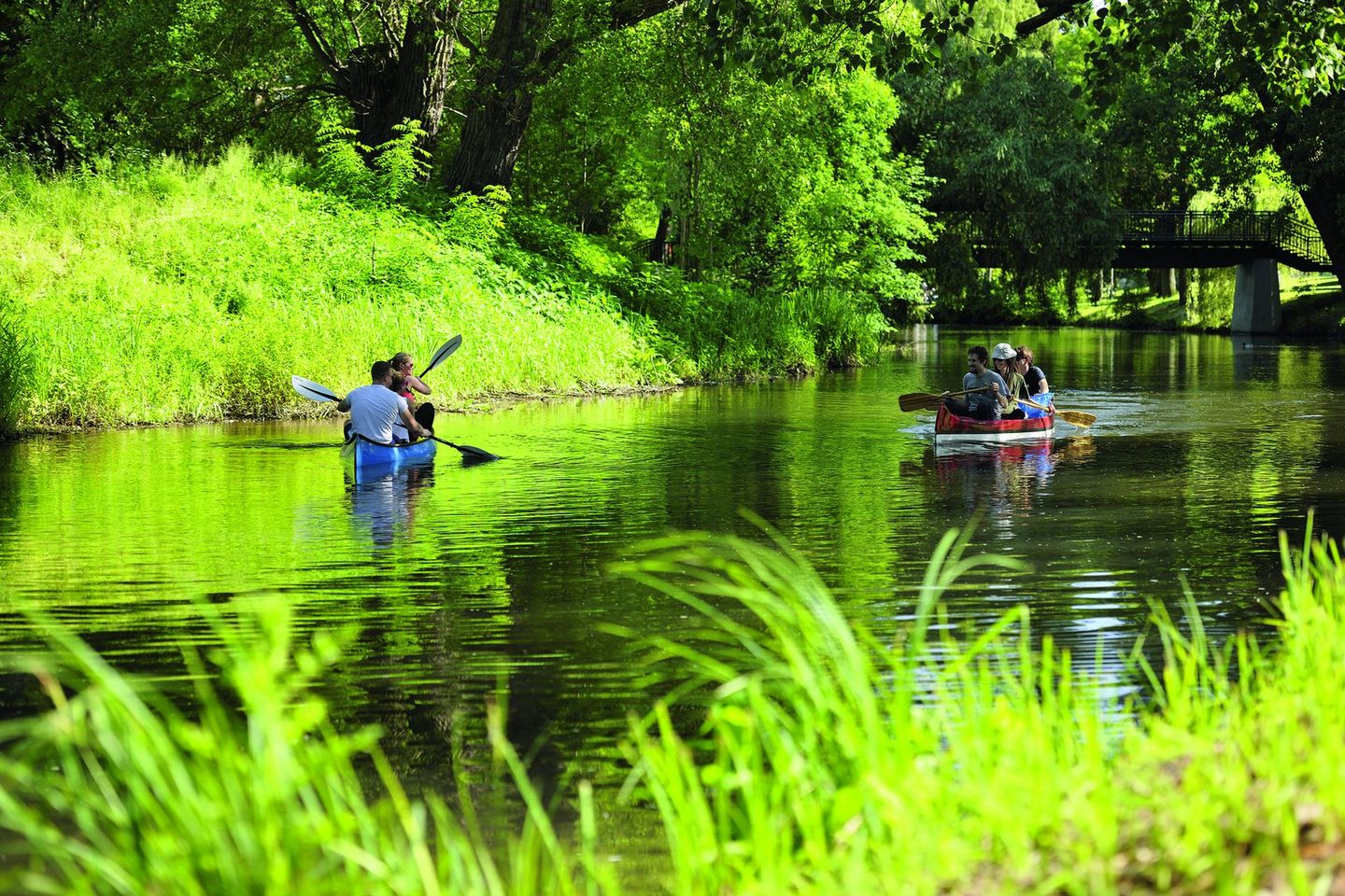 Kanu Tour auf der Oker in Braunschweig.
