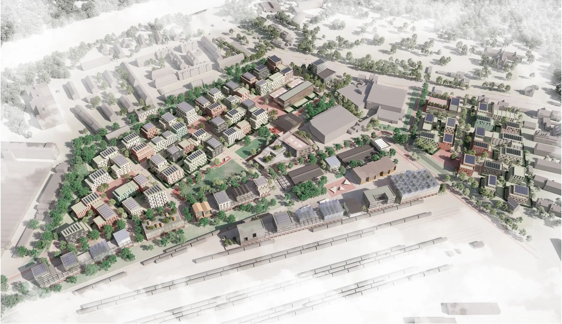 Das Areal des Planungsgeländes der Bahnstadt