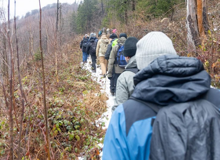 Es geht bergauf für die Wandergruppe des "Themengipfels".