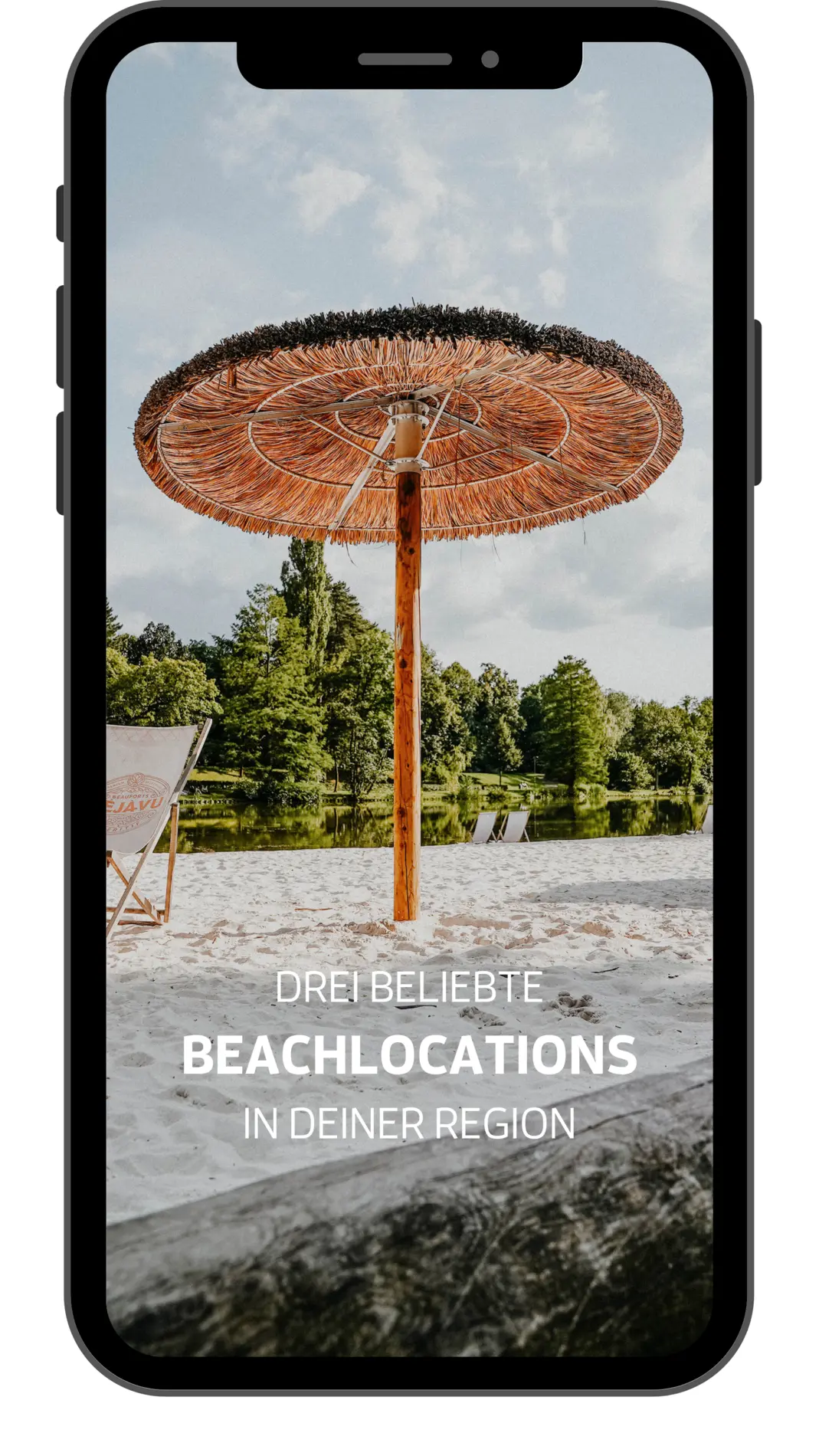 Screenshot von Instagram zu drei beliebten Beachlocations