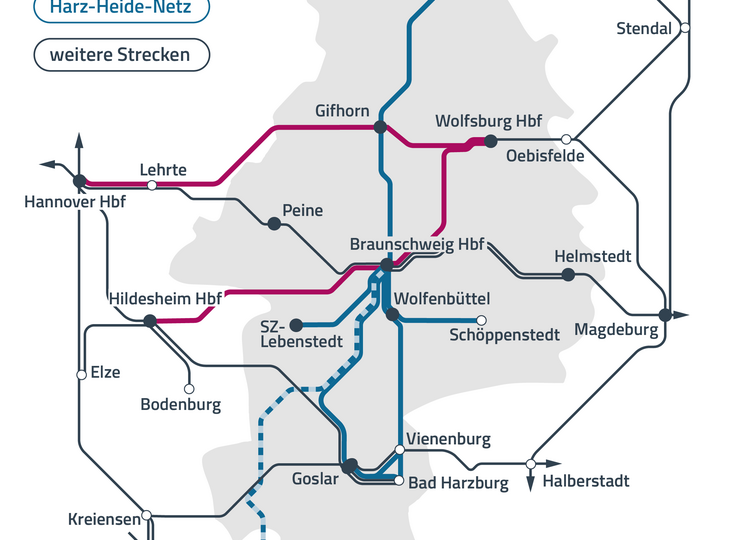 Das Harz-Heide-Bahnnetz soll durch batterieelektrische Züge klimaneutral werden.