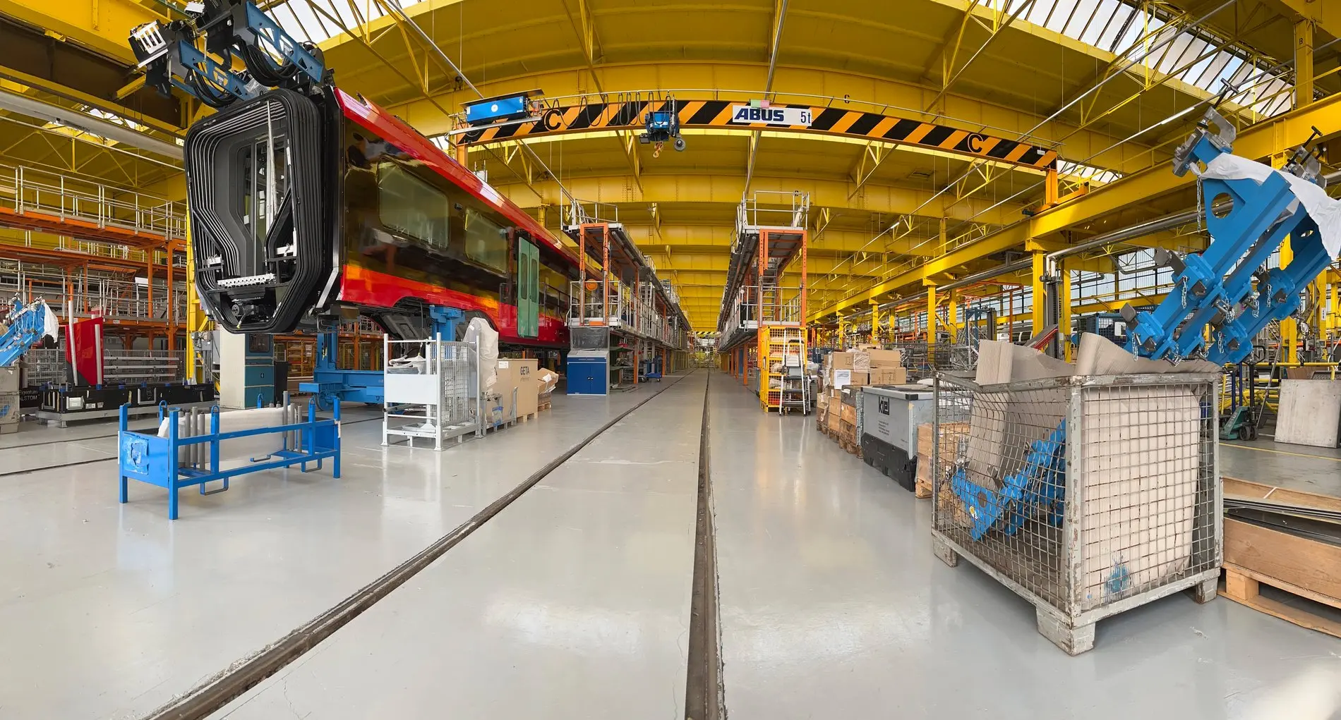 Ein dänischer Zug in der Produktion.