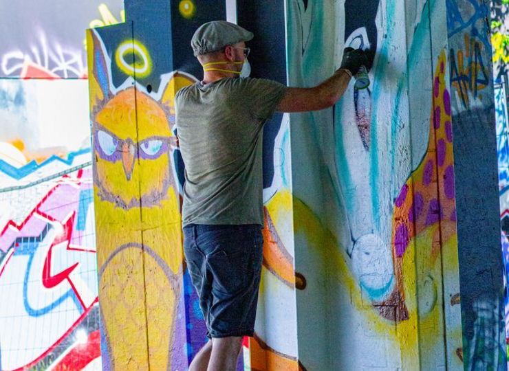 Die Graffiti-Wände befinden sich im stetigen Wandel.