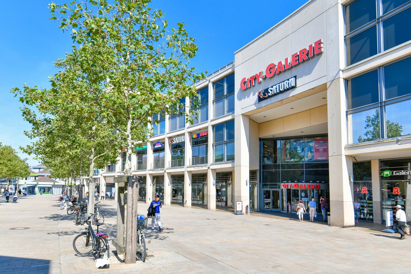 Ein Einkaufszentrum in der Innenstadt Wolfsburgs.