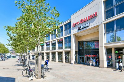 Ein Einkaufszentrum in der Innenstadt Wolfsburgs.