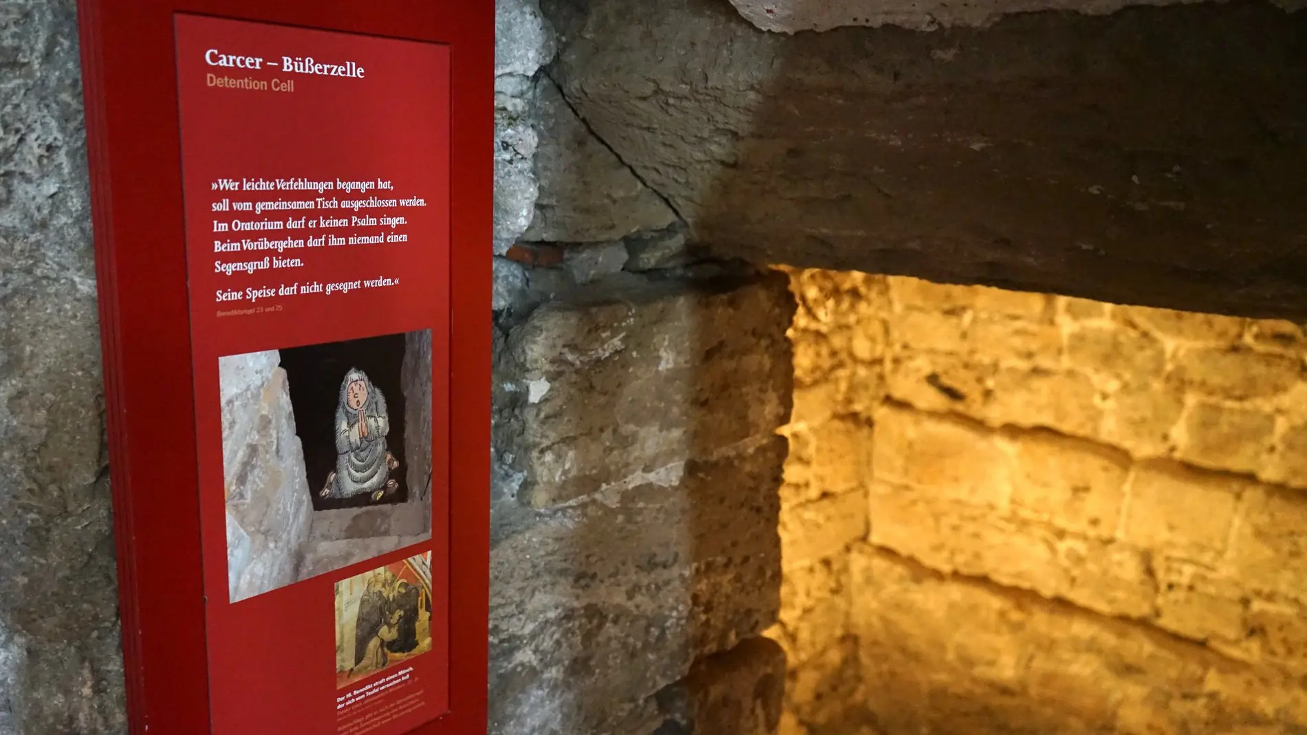 Blick in die Büßerzelle