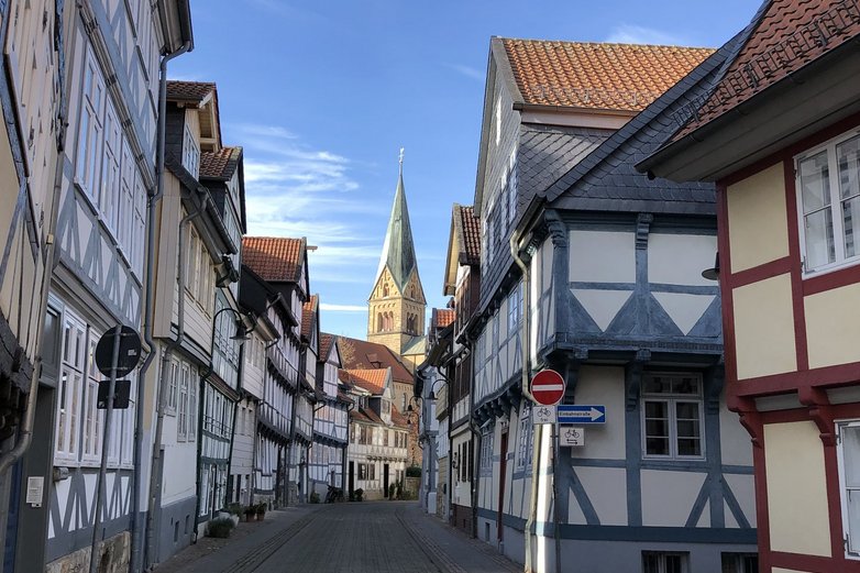 Die Krumme Straße in Wolfenbüttel.
