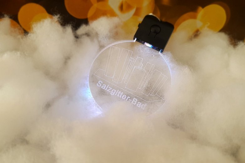 Schlüsselanhänger Salzkristall