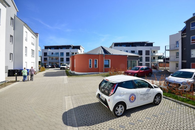 Blick auf das Zentrum der Anlage