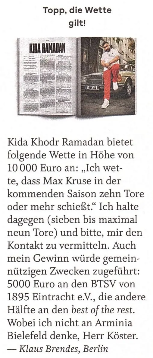 Ein Zeitungsartikel.