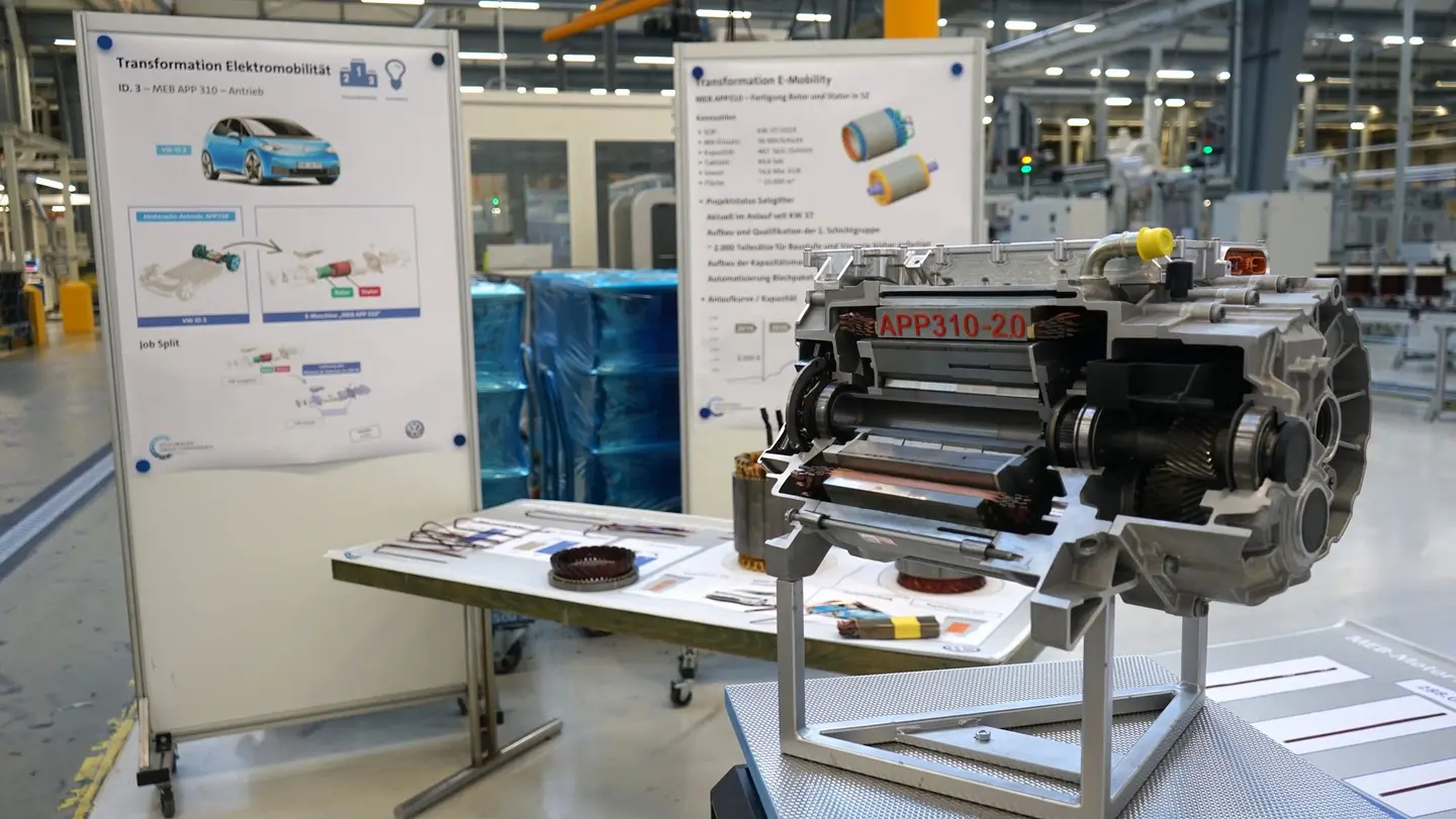 Blick ins Innere des Grundelektromotors