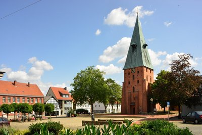 Man blickt auf den Marktplatz in Wittingen
