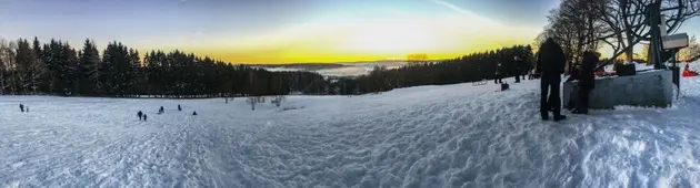 Abendstimmung am Rodelhang in Zellerfeld