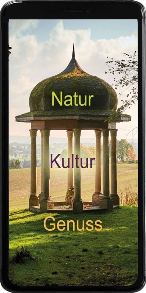 Eine Pagode als Hintergrundbild für die App &quot;Nördliches Harzvorland&quot;