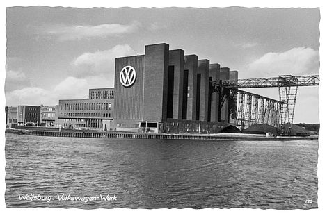 Postkarte vom Volkswagen-Werk