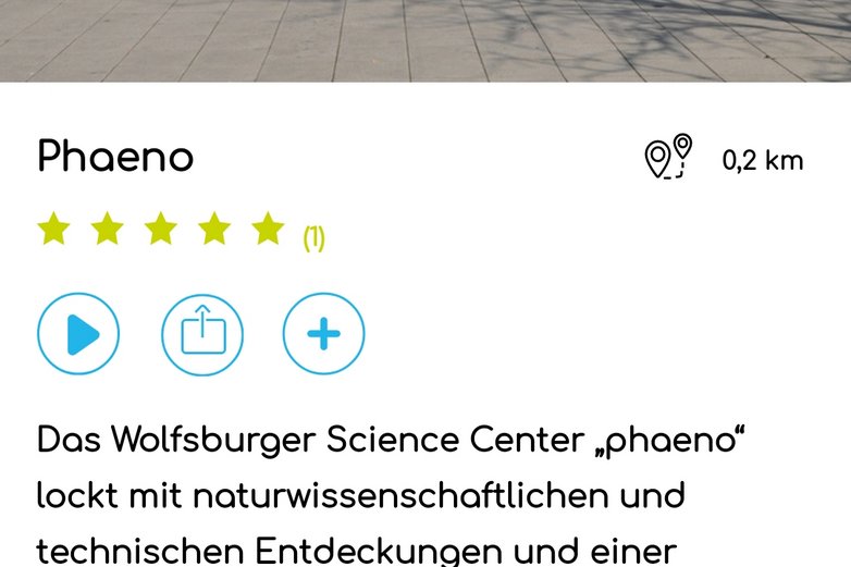 Ein Screenshot zeigt das Phaeno-Gebäude in Wolfsburg in Außenansicht. 