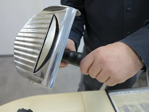 Das Dönermesser in Nahaufnahme.