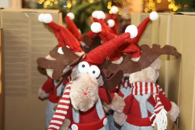 Ein Plüsch-Rentier.