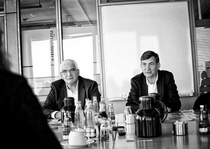 VW-Vorstand Gunnar Kilian und Wendelin Göbel, Geschäftsführer Allianz für die Region: