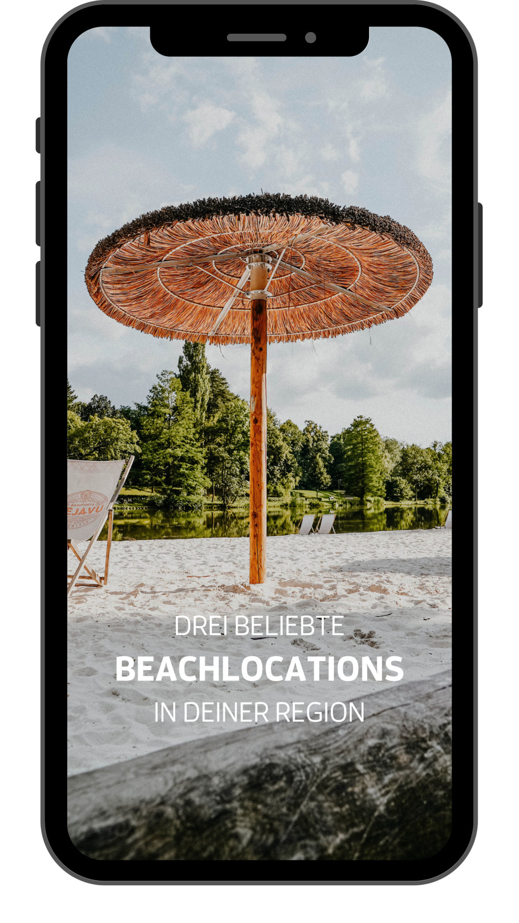 Screenshot von Instagram zu drei beliebten Beachlocations