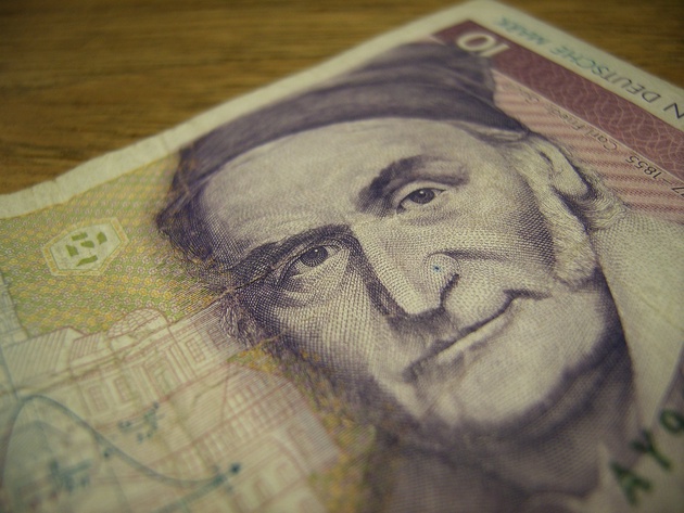 Gauß aus Braunschweig auf einem Geldschein.