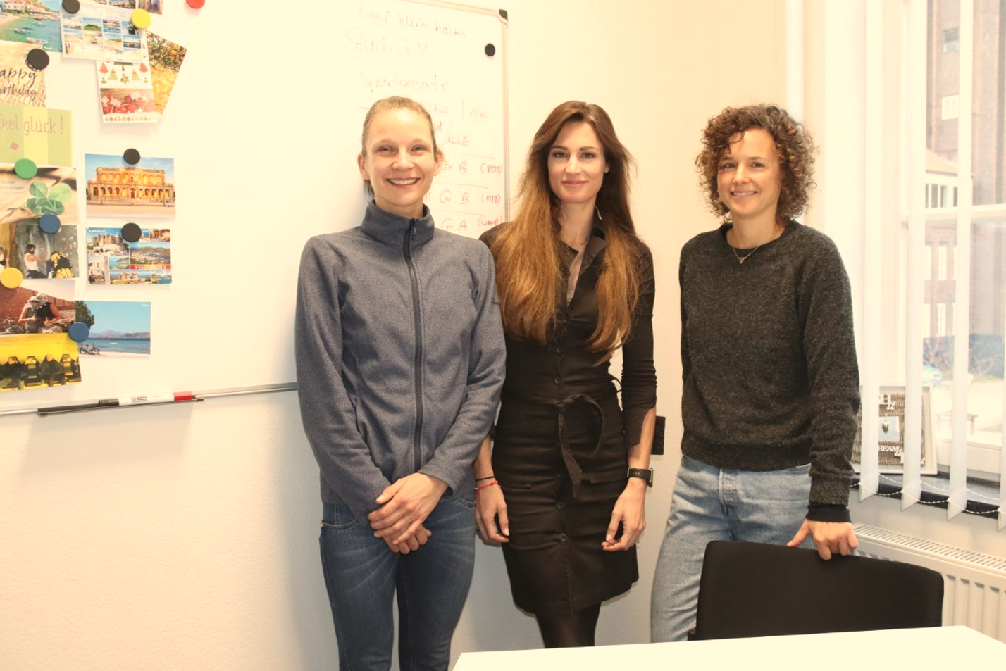 Luisa Merkel, Esther Serwe-Pandrick und Nicola Böhlke vom Institut für Sportwissenschaft und Sportpädagogik.