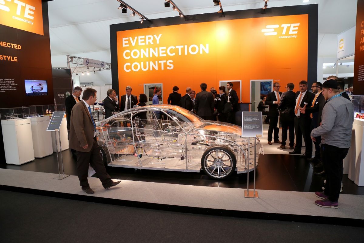 Der eindrucksvolle Blickfang auf einem Messestand.