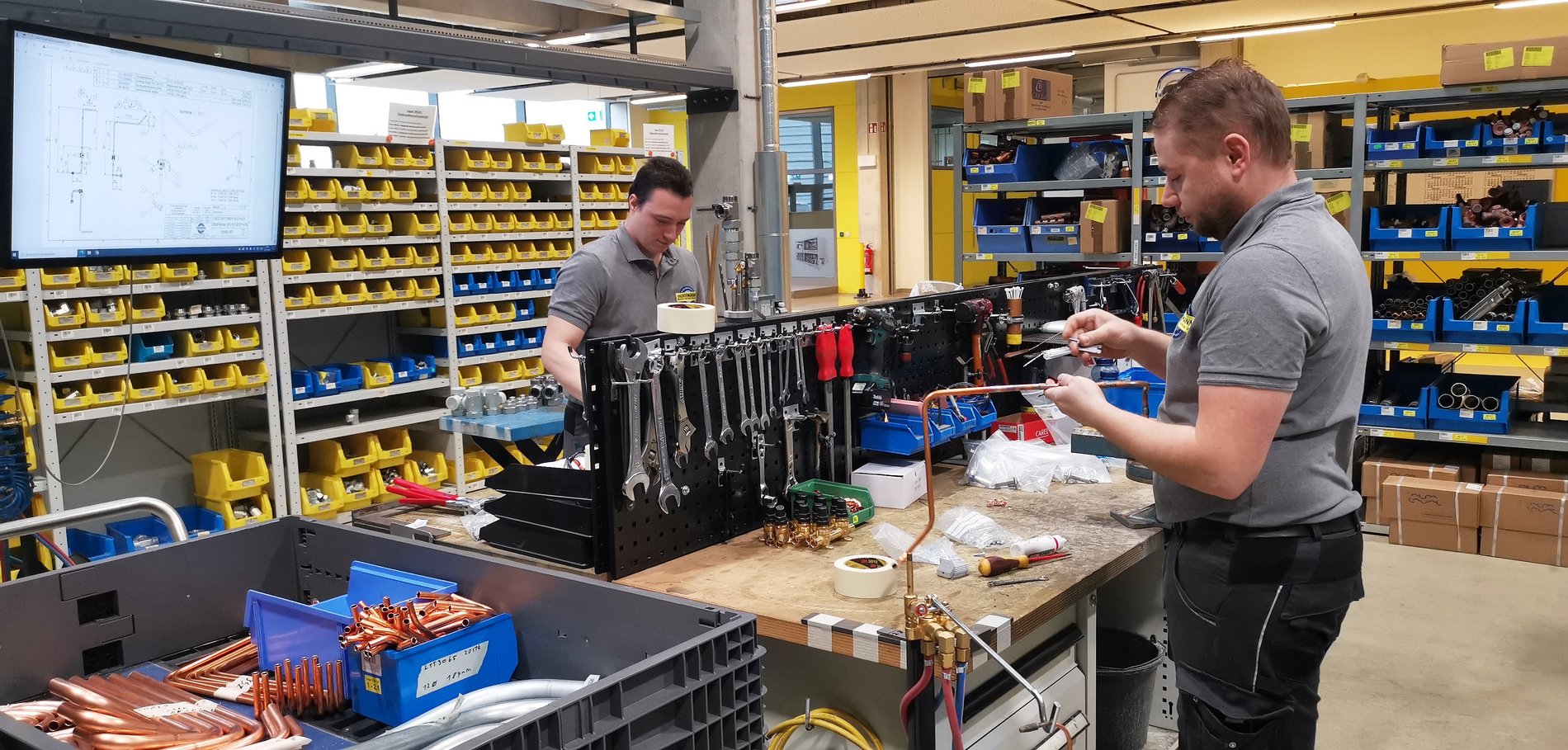 In dieser Werkstatt bei Hoffmann Lengede werden Komponenten vorgefertigt. 