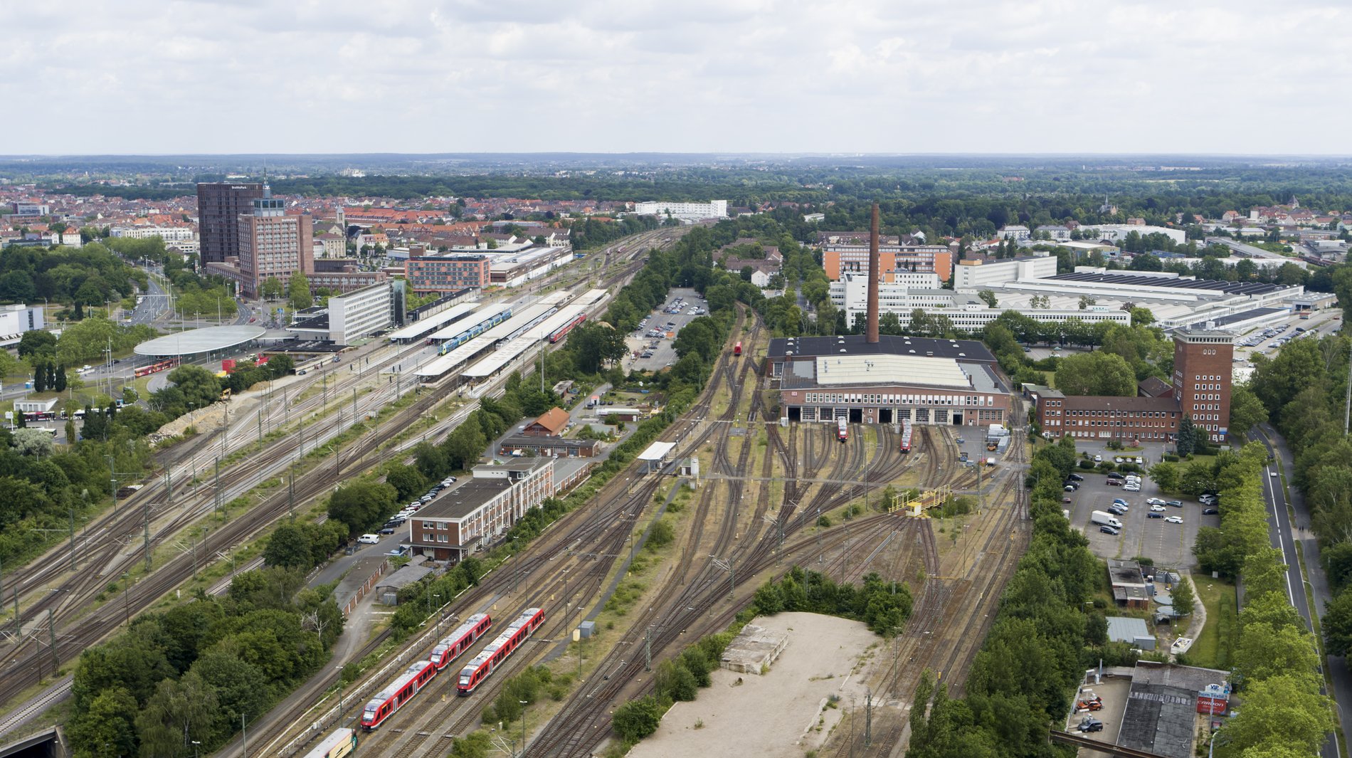 Das Bahnstadt-Gelände Richtung Außenstadt.