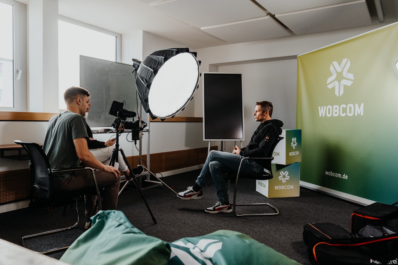 Hinter den Kulissen bei dem Dreh mit der WOBCOM