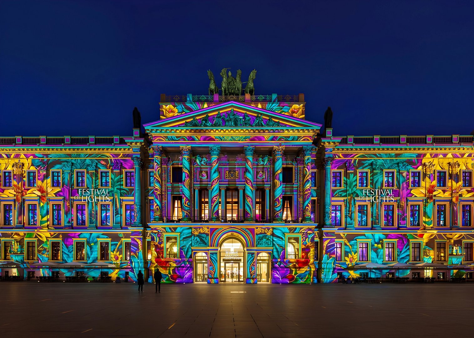 Beim Festival of Lights werden historische Gebäude stimmungsvoll illuminiert.